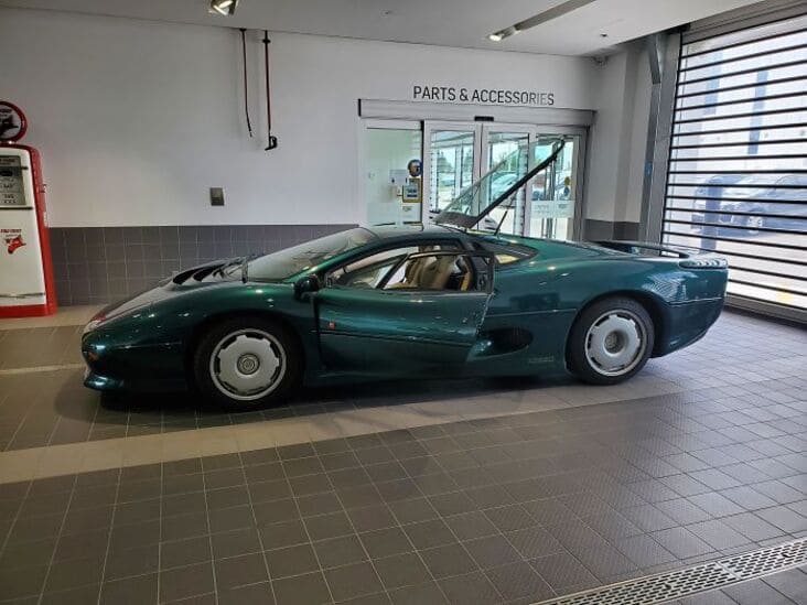 low mileage jaguar xj220 just rolled into the shop