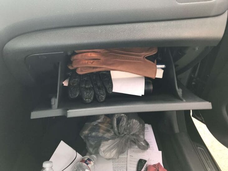 gloves in glovebox just rolled into the shop