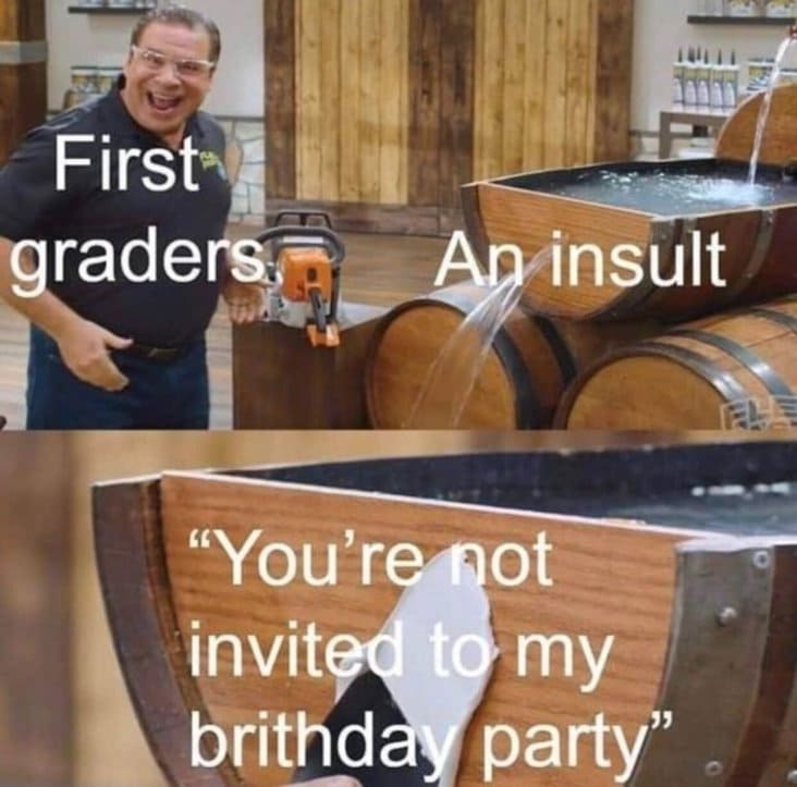 birthday party invite nostalgic meme