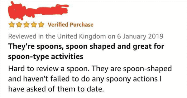 funny amazon reviews - spoons
