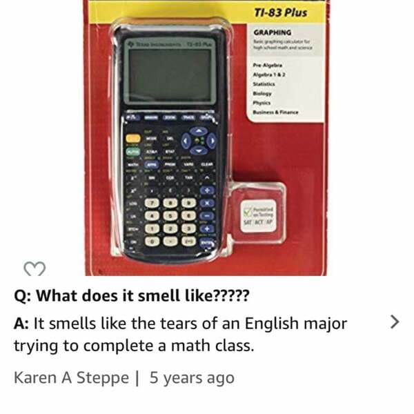 funny amazon reviews - calculator