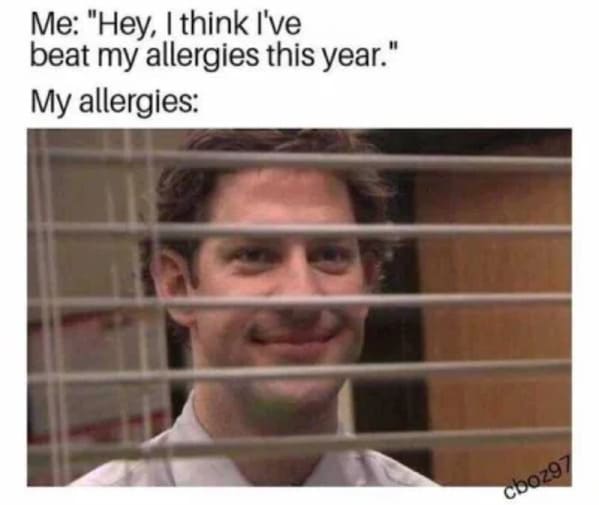 i feel it allergy meme