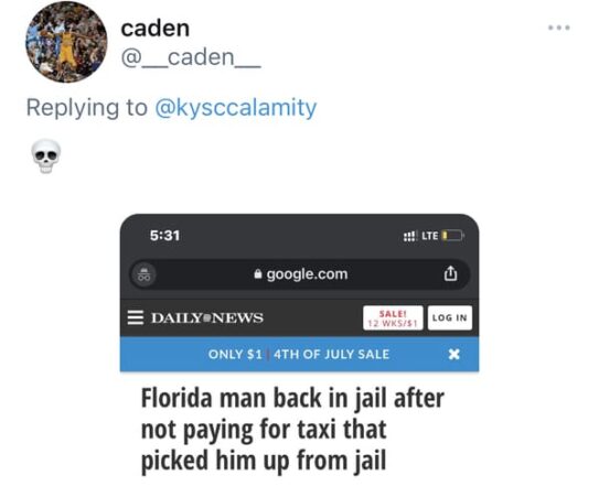 Viral Twitter Thread Has People Doing The "Florida Man Birthday