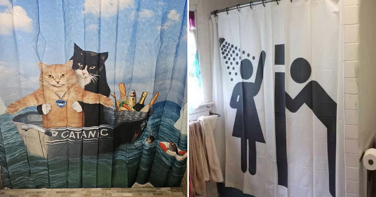 43 Funny Shower Curtains People Bought As A Joke And Ended Up Loving
