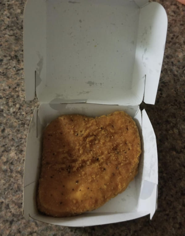 "Ordered my kid a 6 piece nugget meal, this is what he got in his nugget box"