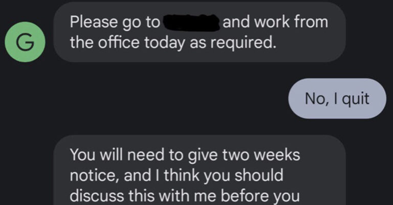 Woman Quits New Job On The Spot When She Learns They Lied About Remote Work