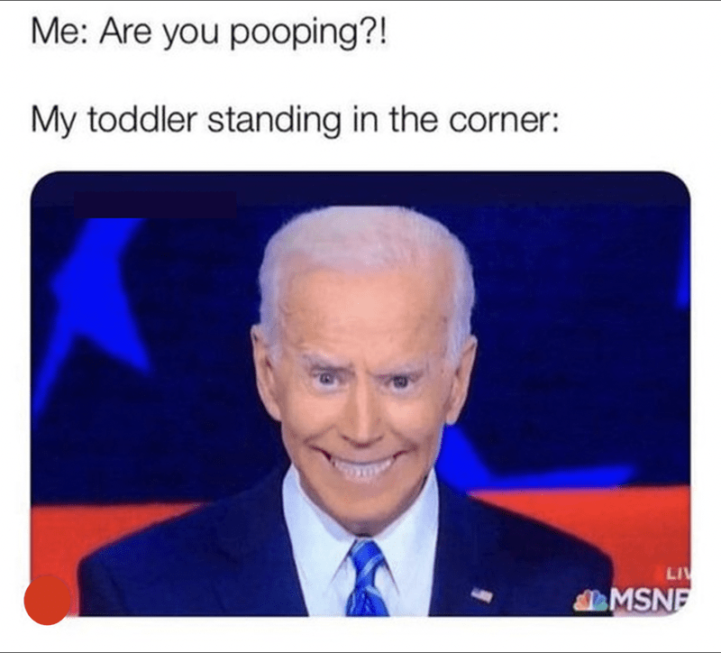 parenting meme - poop pants joe biden