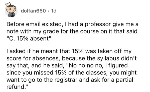 Students Are Sharing The Funny Passive-Aggressive Interactions They've Had With Professors (17 Pics) - Jarastyle