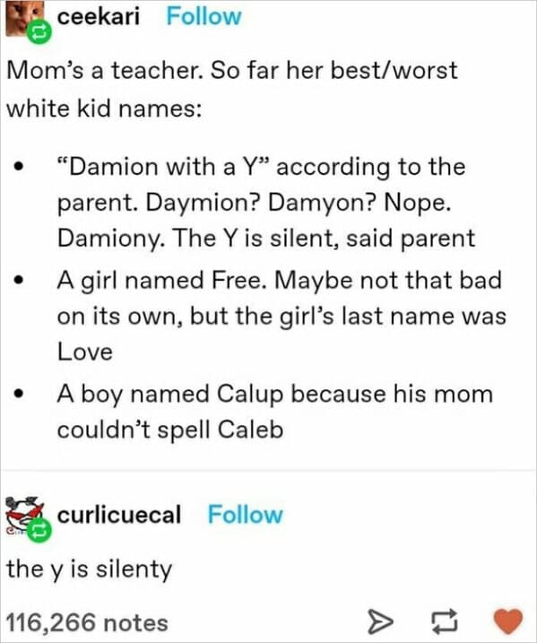 bad baby names