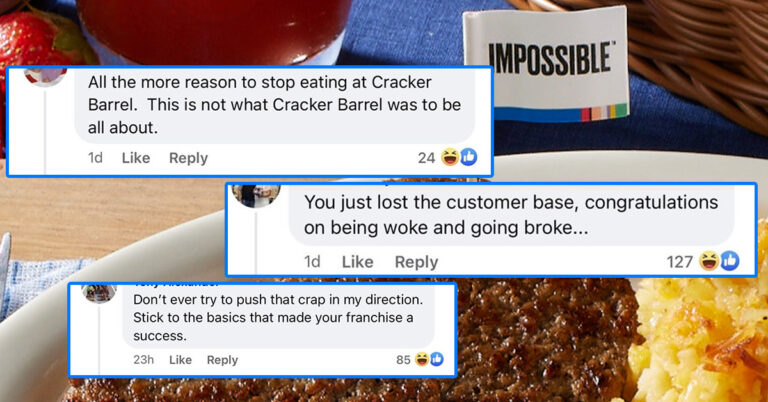 Meat-Lovers Of Facebook Triggered By Cracker Barrel’s New Impossible Sausage