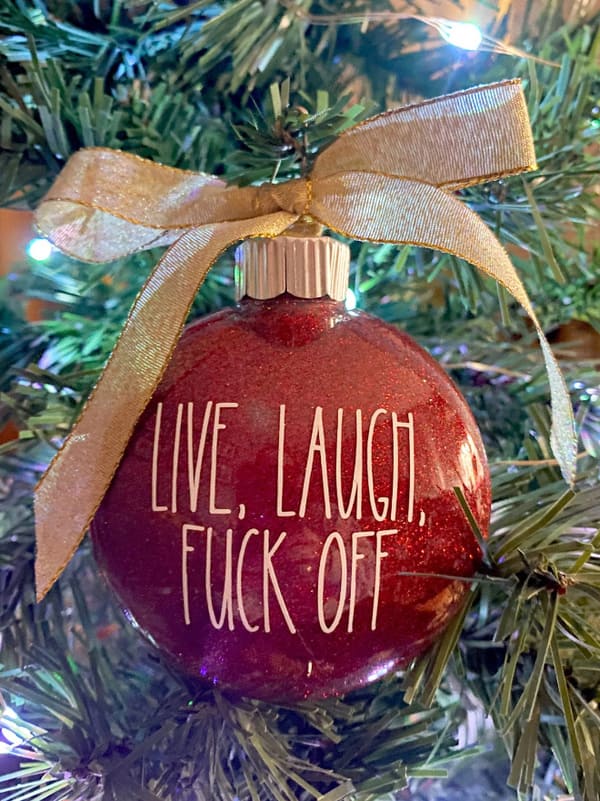 live laugh fuck off christmas tree ornament etsy