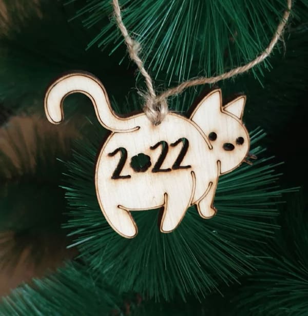 2022 cat ornament funny etsy
