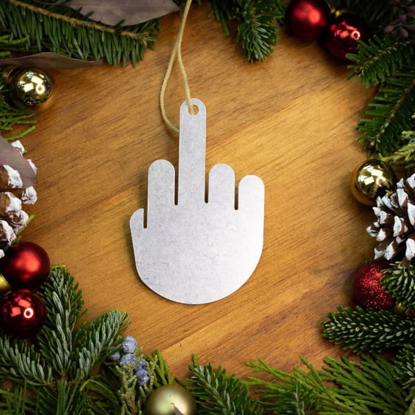 middle finger christmas tree ornament etsy