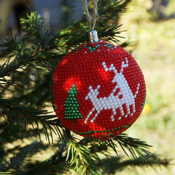 bead crochet christmas ball patterns