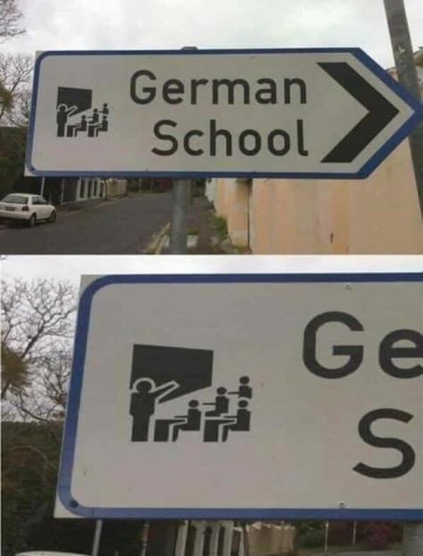 accidental jokes german school