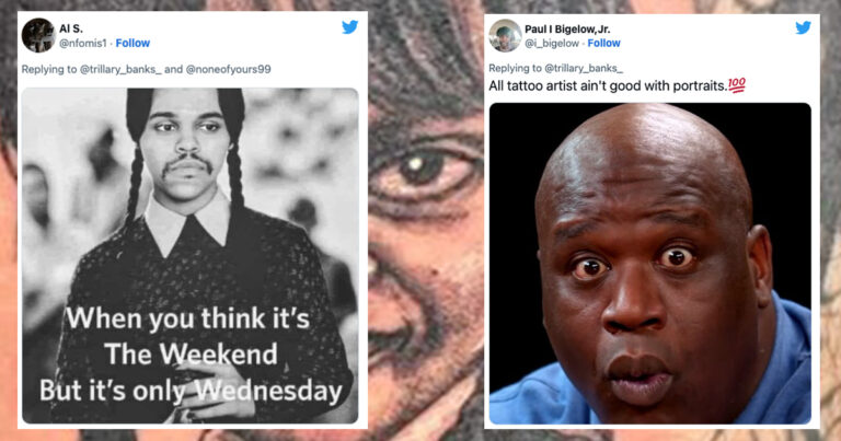 Twitter Is Roasting A Ridiculously Bad Wednesday Addams Tattoo