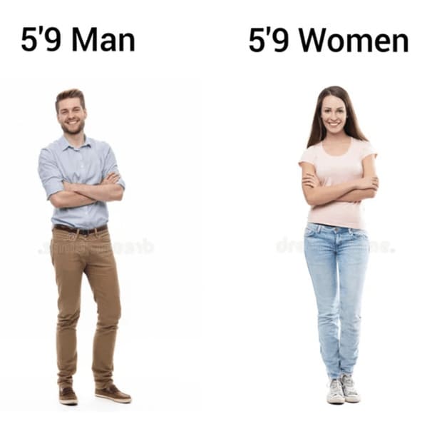 anti meme - 5 9 man 5 9 woman