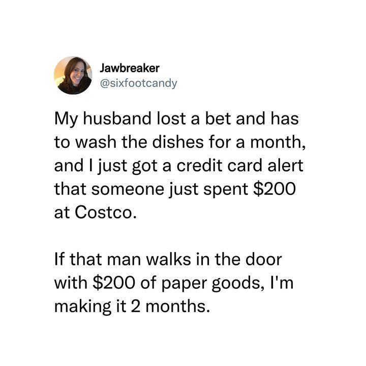 costco meme - husband lost bet