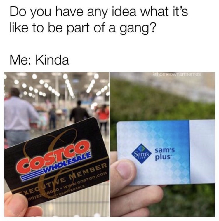 costco meme - membership card