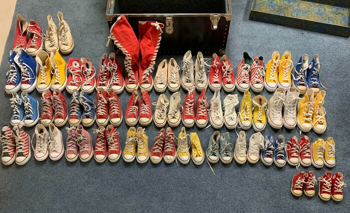 wholesome parent - mom saved all of daughter's converse