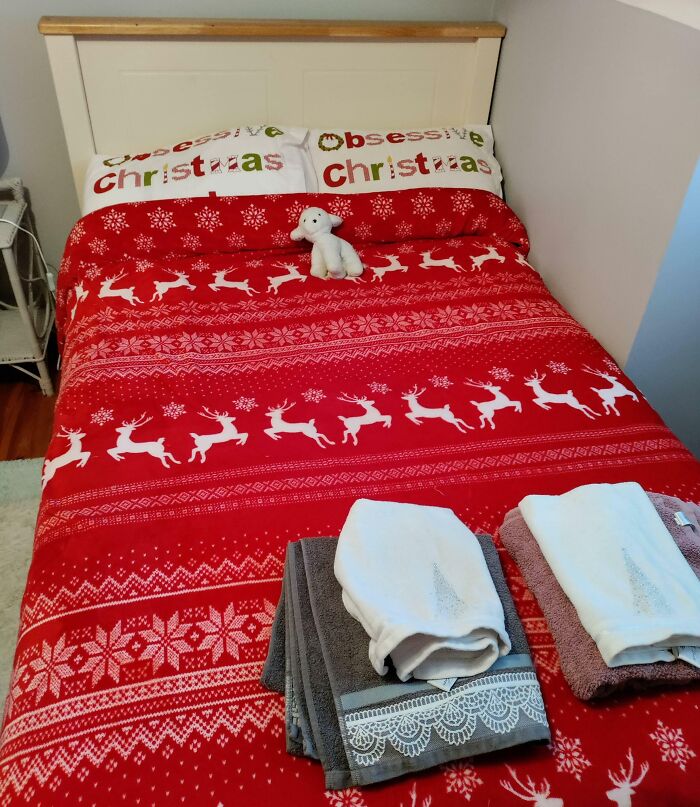 wholesome parent - mom made up bed for xmas