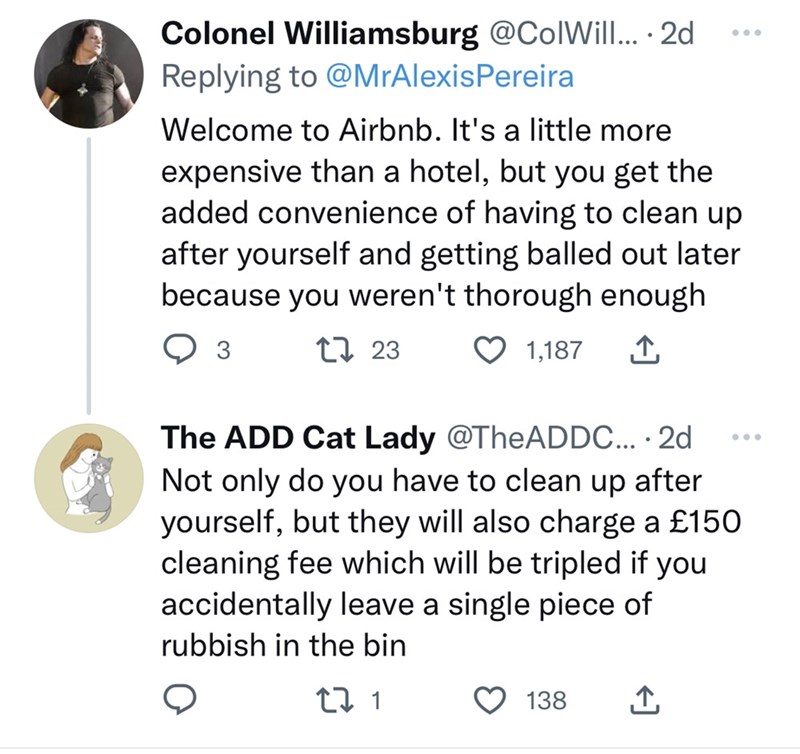 airbnb host roasted