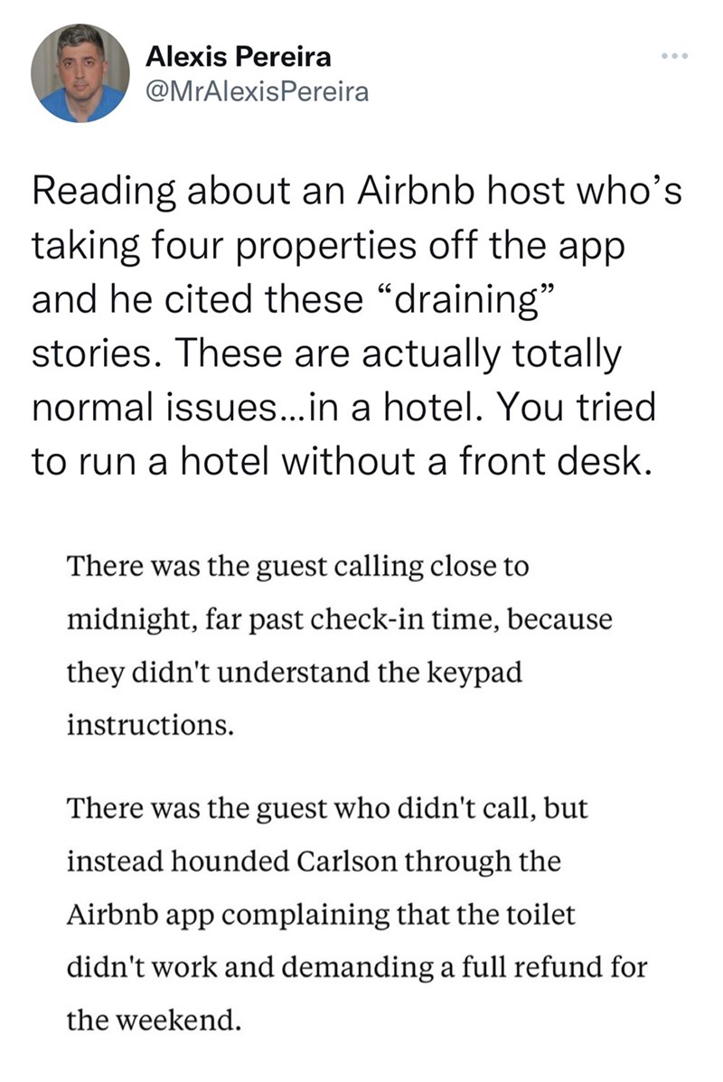 airbnb host roasted