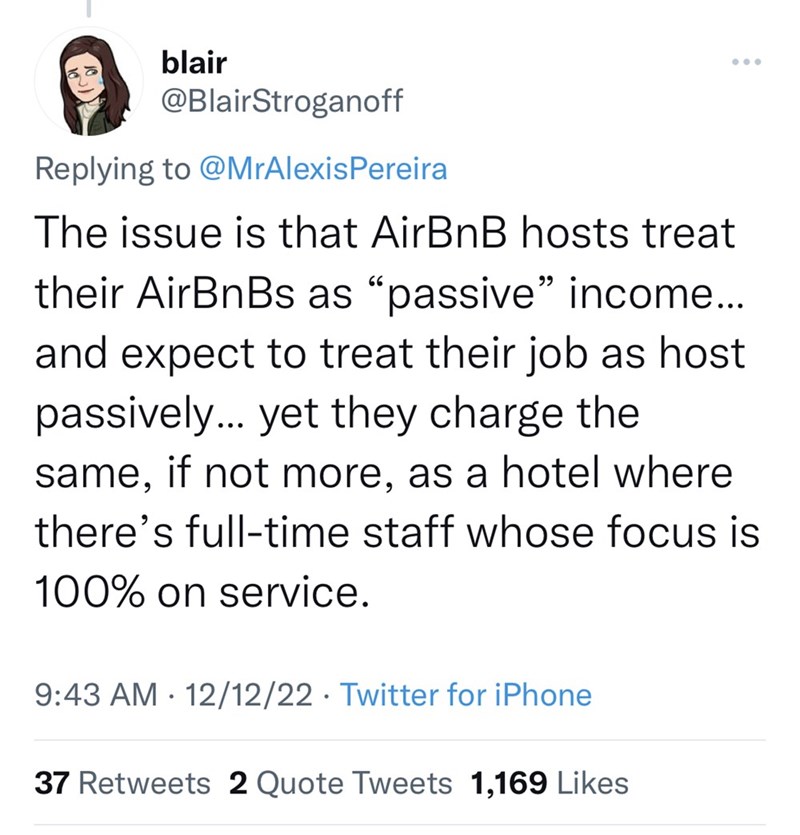 airbnb host roasted