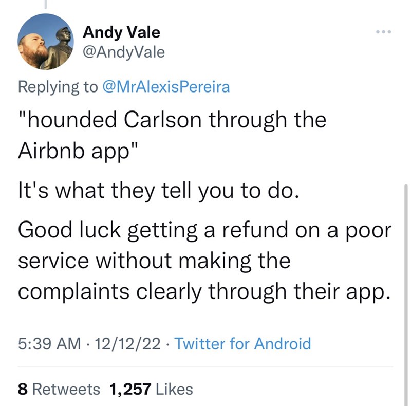 airbnb host roasted