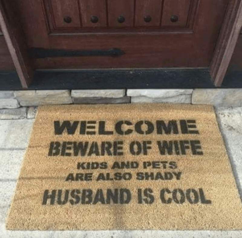 husband meme - doormat