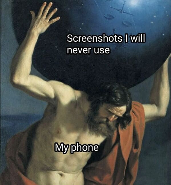 classical art memes - screenshots i will never use my phone