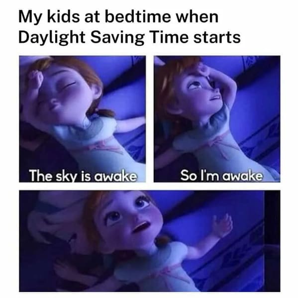 daylight savings memes - kids at bedtime