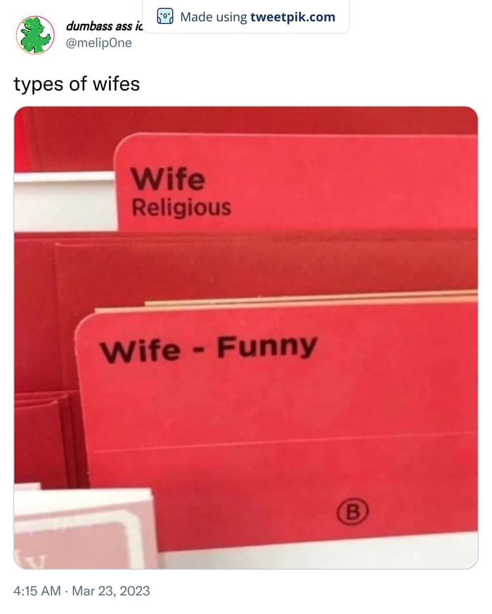 funniest tweets march 25 - types of wives
