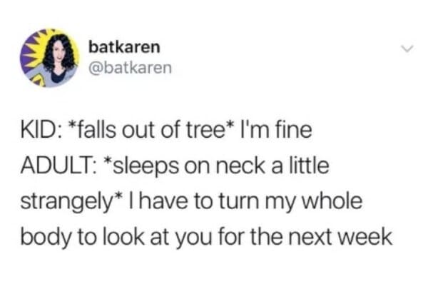 funny adulting memes - sleeping on your neck tweet