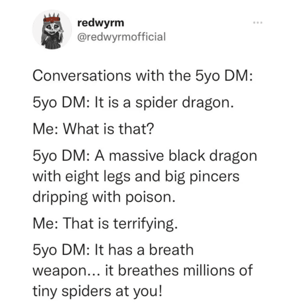 funny dnd meme - spider dragon