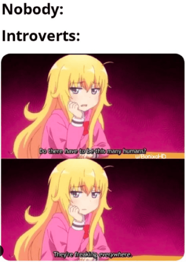 funny introvert memes - anime meme
