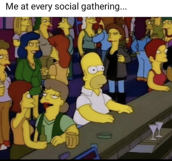 funny introvert memes - simpsons meme introvert