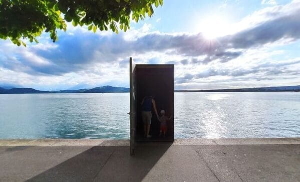 glitch in the matrix images -Entrance Of An Underwater Observatory In Lake Zug (Switzerland). I Took The Photo At The Weekend, Reminds Me The Truman Show