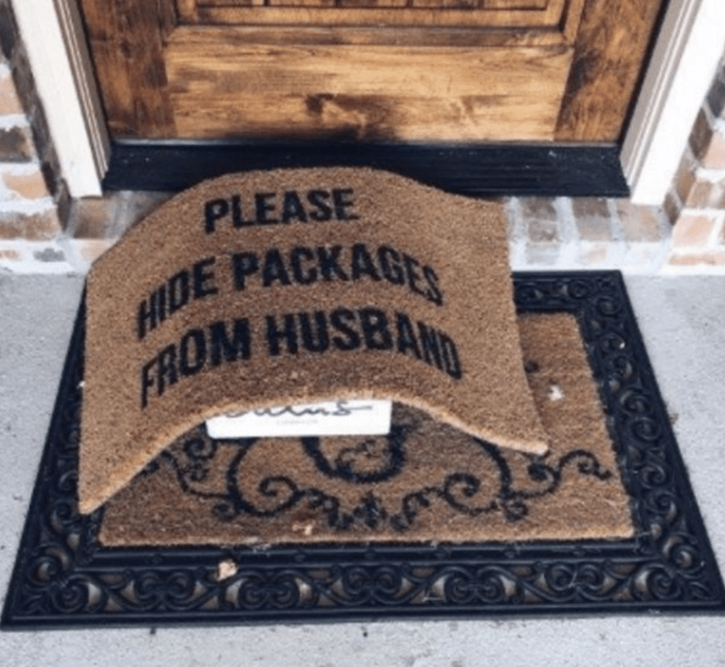 husband meme - hide package from husband