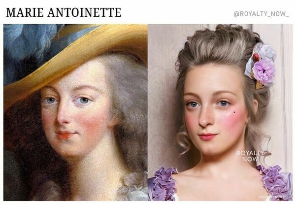 historical figures modern portraits - royalty now - Marie Antoinette