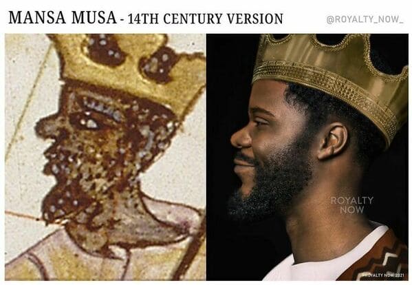historical figures modern portraits - royalty now - mansa musa - 14th century version