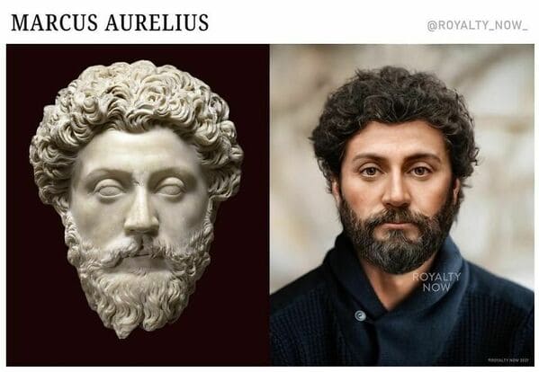 historical figures modern portraits - royalty now - Marcus aurelius