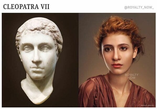 historical figures modern portraits - royalty now - cleopatra vii