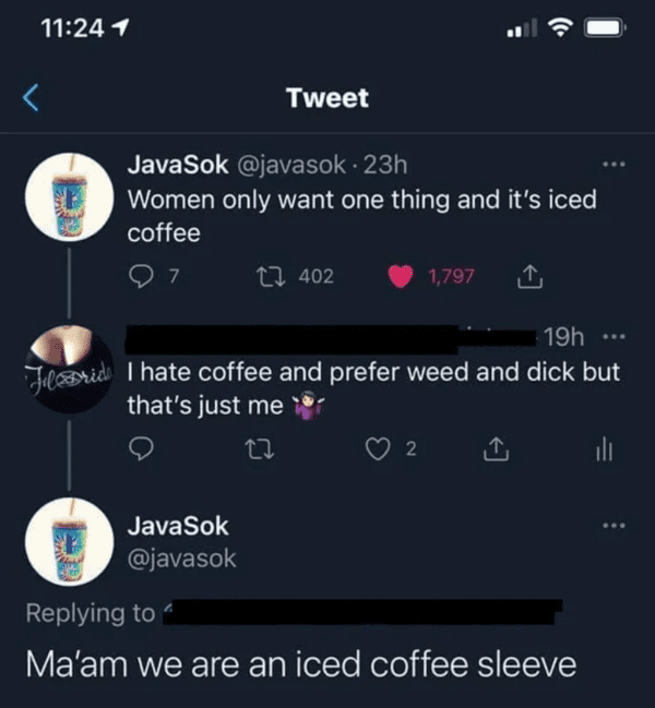 I'm not like the other girls meme - iced coffee