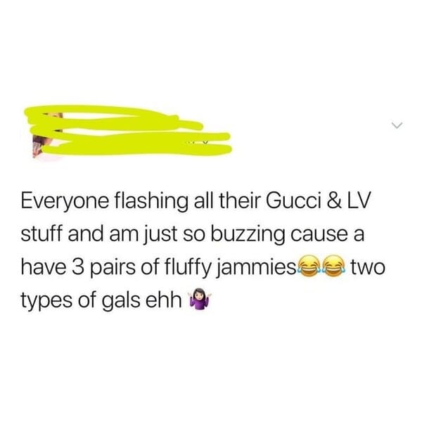 I'm not like the other girls meme - gucci tweet