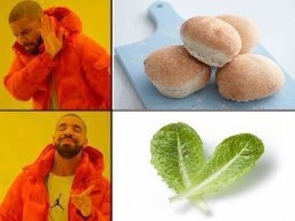 keto memes funny - drake hotline bling meme