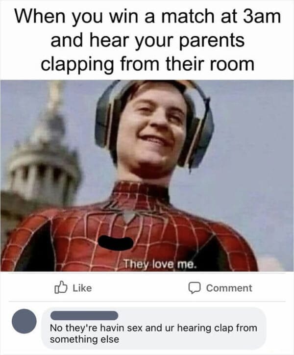 missed the joke meme - parents having sex