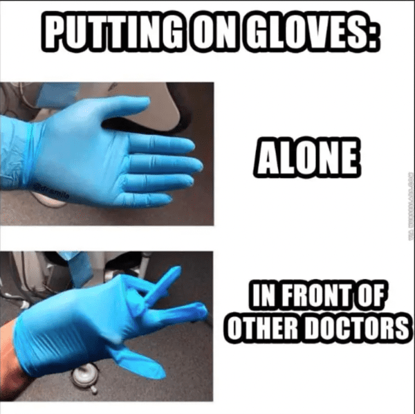 nursing memes - gloves