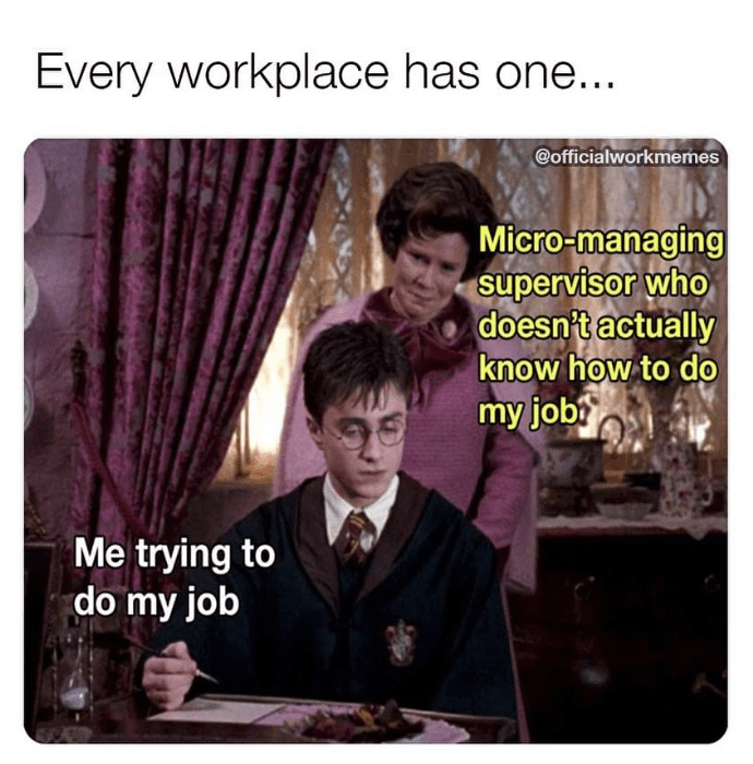 work memes of the week - harry potter micromanage