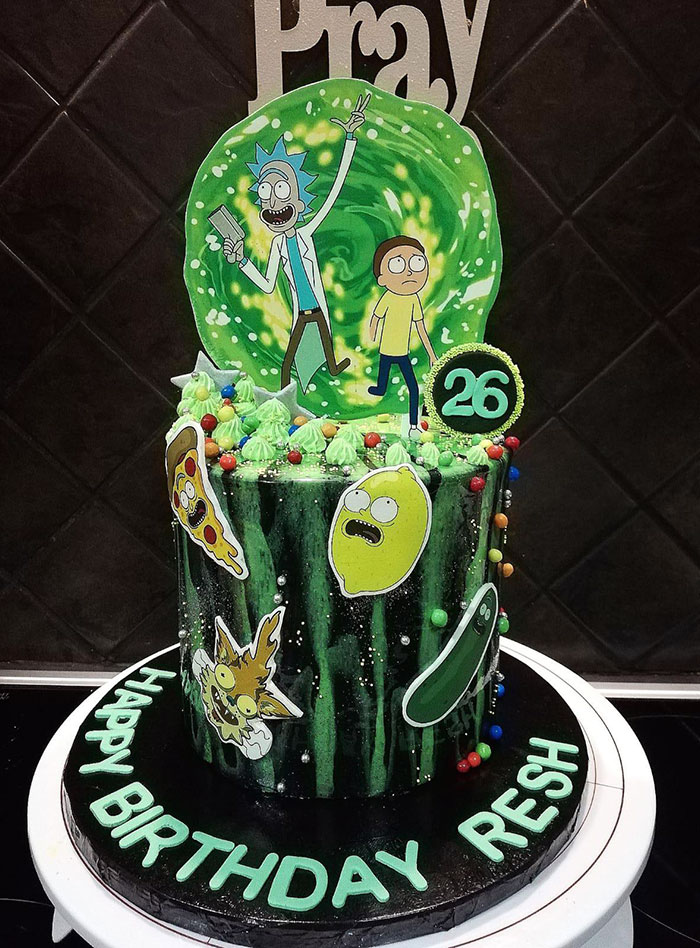 wholesome parent - rick and morty cake